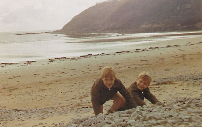 Brothers at the beach